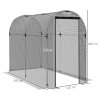 Outsunny Fruit Cage Bird Netting, Heavy Duty Fruit and Vegetable Protection Tent with Zipped Door, Anti Bird, Insects, Small Animals, 1.2 x 2.4 x 1.9m, Black