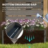 Outsunny Garden Planter with Trellis for Climbing Plants, Vines, Flowers, Freestanding Raised Bed for Garden, Outdoor, Patio, Planter Box with Drainage Gap, 72x38x150cm, Dark Grey