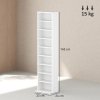 HOMCOM 260 CD/120 DVD Storage Unit, Blu-ray Media Storage Shelf with 9 Compartments and 6 Adjustable Shelves, CD Tower for Living Room, Bedroom, Office