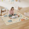 AIYAPLAY Baby Play Mat Double Sided, Foldable & Reversible Activity Playmat, Waterproof Kids Foam Crawling Mat for Outdoor Indoor Playtime Picnics, 177 x 146 x 1.5cm, Astronaut & Planet Theme