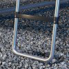 SPORTNOW Galvanised Steel Trampoline Ladder, 2 Steps/3 Steps Outdoor Trampoline Accessories for 6ft, 8ft, 10ft, 12ft, 13ft, 14ft, 16ft Trampoline, 97L x 32Wcm, Silver Tone