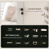 HOMCOM Jewellery Cabinet with LED Lights, Door Hanging or Wall Mounted Full Length Mirror with Storage, Lockable Jewellery Organiser, White Surface and Black Lining