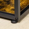 HOMCOM 6 Tier Bookcase, Industrial Display Shelf, Standing Storage Shelf, 34x83x180cm for Study, Office, Living Room, Bedroom, Rustic Brown and Black