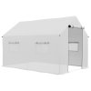 Outsunny 2 x 3(m) Walk-in Polytunnel Greenhouse with Wide Roll-up Door, 4 Mesh Windows, Tunnel Warm House Tent with UV-resistant PE Cover, White