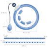 SPORTNOW Smart Weighted Hula Hoop for Adults, Hula Ring with 16 Detachable Knots, 360?? Auto-Rotating Ball and Digital Counter, Massage Hula Circle For Weight Loss, Light Blue