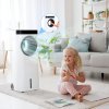 HOMCOM Evaporative Air Cooler, 6.5L 4-in-1 Bladeless Portable Cooler, Fan, Humidifier, Air Clean Anion with Oscillation, 6 Speeds, 24H Timer, Sleep Mode, 2 Ice Packs, Wheels, Remote, for Home Office
