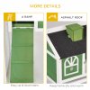 PawHut 2 Tiers Rabbit Hutch and Run Wooden Guinea Pig Hutch Outdoor with Sliding Tray, Ramp, Water-resistant Roof, for 2-4 Rabbits, Green