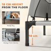 PawHut Elevated Dog Bed with Removable Canopy, Portable Cooling Raised Pet Cot with Breathable Mesh, Storage Bag, for Indoor Outdoor Use, for Small Medium Dogs, 76 x 61 x 70 cm, Light Grey