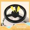 AIYAPLAY Kids Ride On Sliding Car, Foot to Floor Slider with Steering Wheel, Horn, Under-Seat Storage, Suitable for Ages 12-36 Months - Cream White