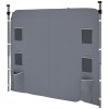 Outsunny Gazebo Side Panel, Canopy Sidewall Panel with 4 Mesh Bags and 2 Storage Pockets for 3 x 3 m Straight Leg Pop Up Gazebos, 1 Pack Sidewall Only, Grey