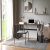 HOMCOM Computer Table, Writing Desk with Steel Frame and Wood Top, Industrial Home Study Table, 115 x 58 x 74.5cm, Rustic Brown and Black