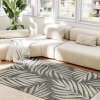 HOMCOM UV Resistant Indoor & Outdoor Area Rug, Easy-Cleaning Machine Washable Rug for Patio, Garden, Kitchen, Bathroom or Living Room, 170 x 120 cm, Grey