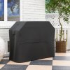 Outsunny BBQ Cover for Rectangular Gas Grill, 600D UPF30+ Oxford Fabric Barbecue Cover for Waterproof Protection Rip-Proof, with Windproof Hook and Loop Fasteners, Vents, 147 x 61 x 122 cm, Black