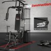 HOMCOM Home Gym Equipment, Multi Gym Workout Station with 45Kg Weight Stack, Chest Station, Butterfly Press & Leg Developer for Strength Training, Black