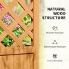 Outsunny Wooden Raised Garden Bed with Arch Trellis, Fabric Liner, Garden Planter Box with Drainage Holes, Trellis Planter for Vine Climbing Plants, Flowers, Herbs, Vegetables, 83 x 36 x 145 cm