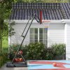 SPORTNOW Basketball Hoop Outdoor, Height Adjustable Basketball Hoop and Stand with Weighted Base, Portable on Wheels, 2.4-2.9m, Red