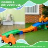 AIYAPLAY 3(m) Up and Down Rollercoaster for Kids, 4 Pieces Toddler Rollercoaster Ride-on with Non-Slip Steps, Sliding Car with Handles, Indoor Outdoor Play, for Ages 2-5 Years
