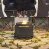 Outsunny Smokeless Fire Pit with Ash Catcher, 37cm Portable Wood Burning Firepit with Poker for Garden Camping Bonfire Party, Metal, Dark Grey