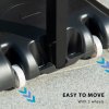 SPORTNOW Height Adjustable Basketball Hoop and Stand w/ Plastic Backboard and Weighted Base, Portable on Wheels, 2.6-3.1m, Black