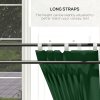 Outsunny Gazebo Side Panels with Zipped Doors and Windows, for 3x3(m) or 3x6m Pop Up Gazebo, 2 Pack Sides Replacement, Green