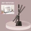 HOMCOM Vanity Mirror with Lights, 63x50 cm Lighted Makeup Mirror with 3 Colour Lighting Modes, 10X Magnifying, USB Charging Port, Phone Holder, 360 Degree Rotation, Touch Screen, for Dressing Table