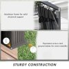 Outsunny 3 x 3 m Pergola with Retractable Roof Canopy and Netting Sidewalls, Aluminium Frame Garden Gazebo Outdoor Sun Shade Shelter for Grill, Patio, Deck, Dark Grey