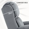 HOMCOM Power Lift Riser and Recliner Chair with Vibration Massage and Heat, Leathaire Fabric Electric Lift Chair for Elderly with Remote Controllers, Side Pocket, Pocket Spring, Grey