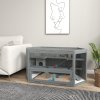 PawHut Wooden Large Hamster Cage Small Animal Exercise Play House 3 Tier with Sliding Tray, Seesaws, Water Bottle, Grey