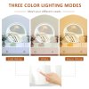 HOMCOM Dressing Table Set with Mirror, Built-in 3 Color LED Light, Vanity Makeup Table with 4 Drawers and Cushioned Stool for Bedroom, White