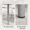 Outsunny Garden Table, Outdoor Dining Table for 6 People, 160 x 90 x 74 cm, with Rust Resistant Metal Frame, WPC Top, for Balcony, Terrace, Dark Grey