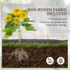 Outsunny 3 Tier Planters with Trellis for Vine Climbing, Wooden Raised Beds for Garden Patio, Outdoor Planter Box for Vegetables, Flowers, Herbs, Natural Tone