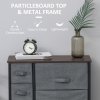 HOMCOM Chest of Drawers with 7 Drawers, Fabric Drawers with Large Storage Space, Drawers Dresser with Metal Frame, Adjustable Feet for Bedroom Living Room