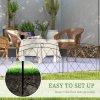 Outsunny Decoration Garden Fence, 24in x 12ft Outdoor Picket Fence Panels, 6PCs Rustproof Metal Wire Landscape Flower Bed Border Edging Animal Barrier, Black