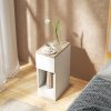 HOMCOM Bedside Tables Set of 2, Modern Side Tables with Drawer and Shelf, Nightstands for Bedroom, Living Room, White