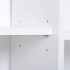HOMCOM Sideboard Bookshelf Free Standing Bookcase Shelves Unit Display Storage Cabinet w/ Adjustable Shelves, Wooden Leg, Two Doors, White