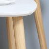 HOMCOM Nesting Coffee Table, Set of 2 Side Tables, Stacking End Tables with Solid Wood Legs, for Living Room Bedroom
