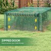 Outsunny 8' x 4' Crop Cage, Plant Protection Tent with Galvanised Steel Frame and Zipped Door, Fruit Cage Netting Cover for Garden and Outdoors Green