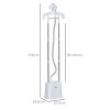 HOMCOM Upright Garment Clothes Steamer Suitable for all Fabrics with 6 Steam Setting, 45s Fast Heat-up, 1.7L Water Tank and 45min Steamer, Wrinkle and Odour Remover, White
