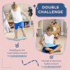 ZONEKIZ 2 in 1 Balance Board Kids Wobble Board with Ball, for Ages 3-6 Years - Blue