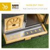 PawHut 2 Tiers Rabbit Hutch and Run, Guinea Pig Hutch Outdoor with Sliding Tray, Ramp, for 1-2 Rabbits