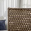 HOMCOM 4-Panel Room Dividers with Shelves, Wave Fibre Freestanding Folding Privacy Screen Panels, Partition Wall Divider for Indoor Bedroom Office, 180?cm, Brown