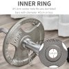 HOMCOM Set of 2 Cast Iron Weight Plates for 2