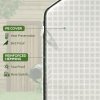 Outsunny Walk-in Greenhouse Cover Replacement with Roll-up Door and Mesh Windows, Reinforced PE Hot House Cover, COVER ONLY, 140 x 143 x 190cm, White