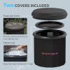 SPORTNOW Outdoor Bath Tub, 300L Portable Cold Water Therapy Tub, Recovery Cold Plunge Pool with Lid, Cover, Carry Bag, for Athletes, Black