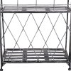 Outsunny 3 Tier Plant Stand Indoor Outdoor, Metal Plant Shelf Flower Display Rack for Potted Plants Garden Balcony Decor, 44 x 25 x 96 cm