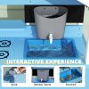 AIYAPLAY Kids Mud Kitchen, Outdoor Play Kitchen with Stoves, Sink, Faucet, Storage Shelves, Cookware Accessories, Pretend Wooden Kitchen Playset for Boys Girls, Blue