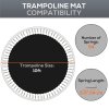 SPORTNOW Trampoline Replacement Mat with Eight Rows of Stitching, Spring Pull Tool, 54 V-Hooks, for 10ft Trampoline, Using 14cm Springs, Trampoline Jumping Mat, Black