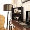 HOMCOM 4-Tier Desk Organiser, Multifunctional Assembled Desktop Organiser with Adjustable Shelves and Cable Management for Stationery, Office Supplies, Paper, Dark Brown