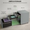 Vinsetto 3-Drawer Filing Cabinet with Lock, Mobile Steel File Cabinet for A4, Legal and Letter Size, Under Desk Drawers with Pre-Assembled Body for Home Office, 39 x 48 x 60 cm, Grey