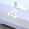 ZONEKIZ Foldable Baby Bath Tub Set, Collapsible Bathtub Antibacterial with Non-Slip Support, Cushion Pad, Shower Head Holder, for Newborn to Toddler Ages 0-6 Years - Purple